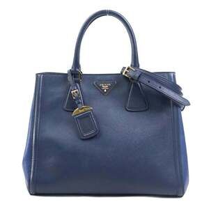 PRADA Blue Leather Shoulder Bag